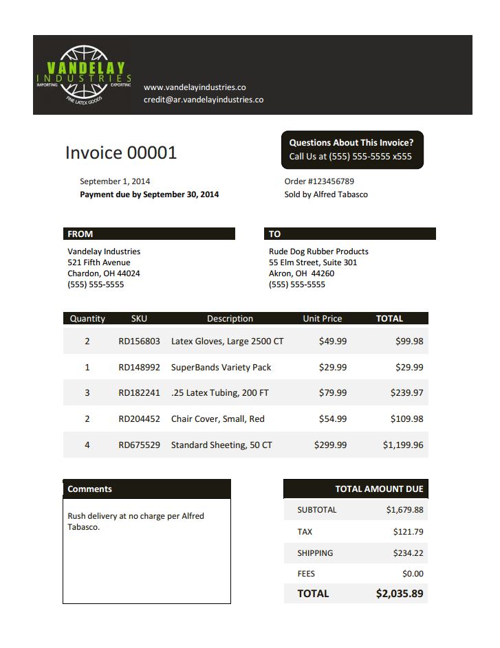 create an invoice online
